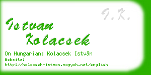 istvan kolacsek business card